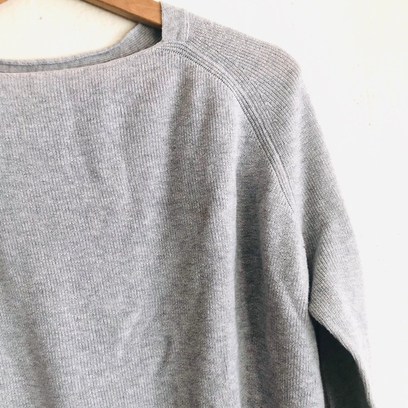 Lou & Grey Heather Gray long sleeved knit pullover size XS - Picture 2 of 8